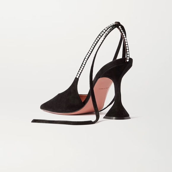 AMINA MUADDI Karma crystal-embellished suede pumps, 40 - Picture 3 of 9